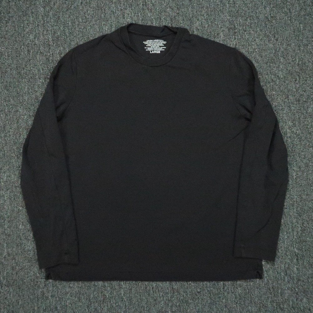 Jack Archer Shirt Men Medium Black Long Sleeve Tee Crew Stretch Lightweight